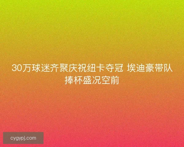30万球迷齐聚庆祝纽卡夺冠 埃迪豪带队捧杯盛况空前